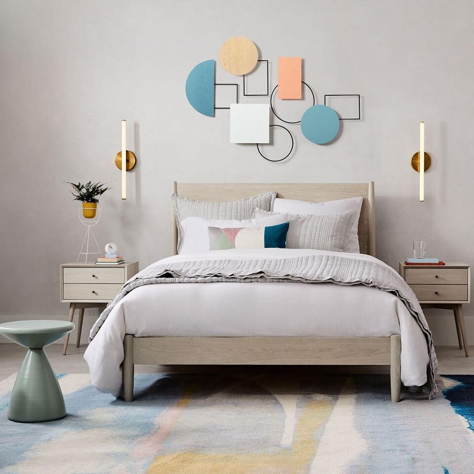 Mid-Century Bed - Pebble - West Elm Australia